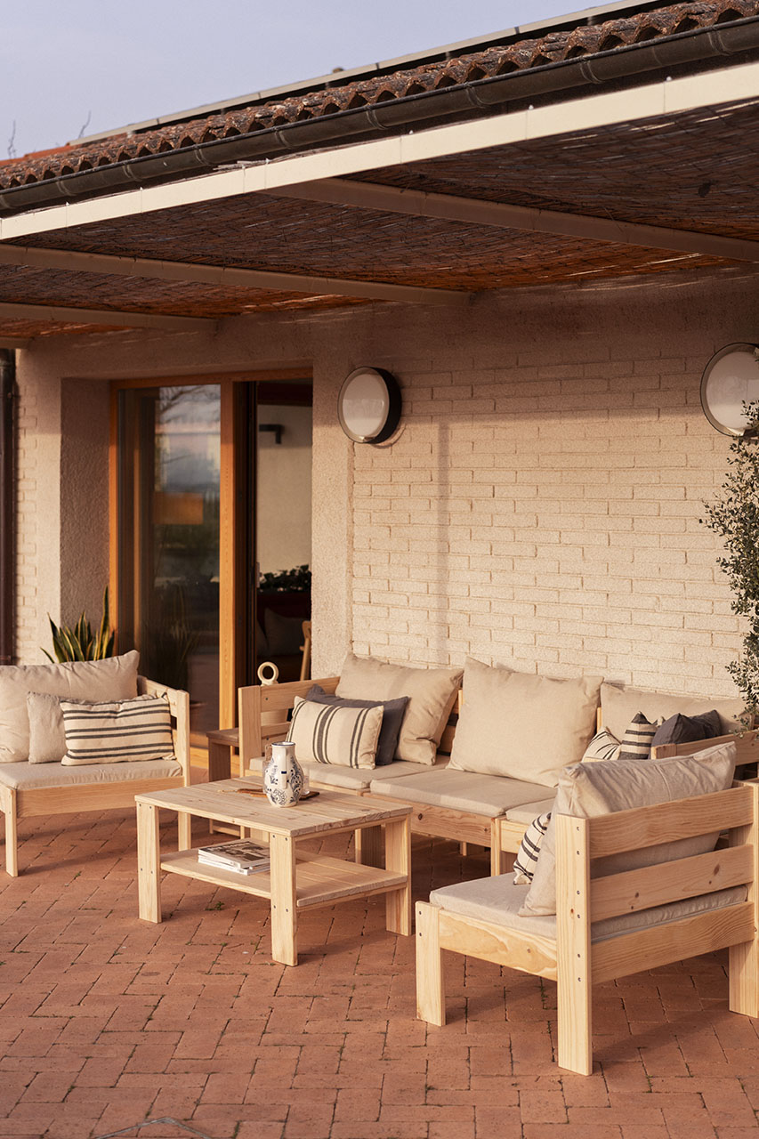 OREKA conjunto sofá modular 3 plazas para exterior